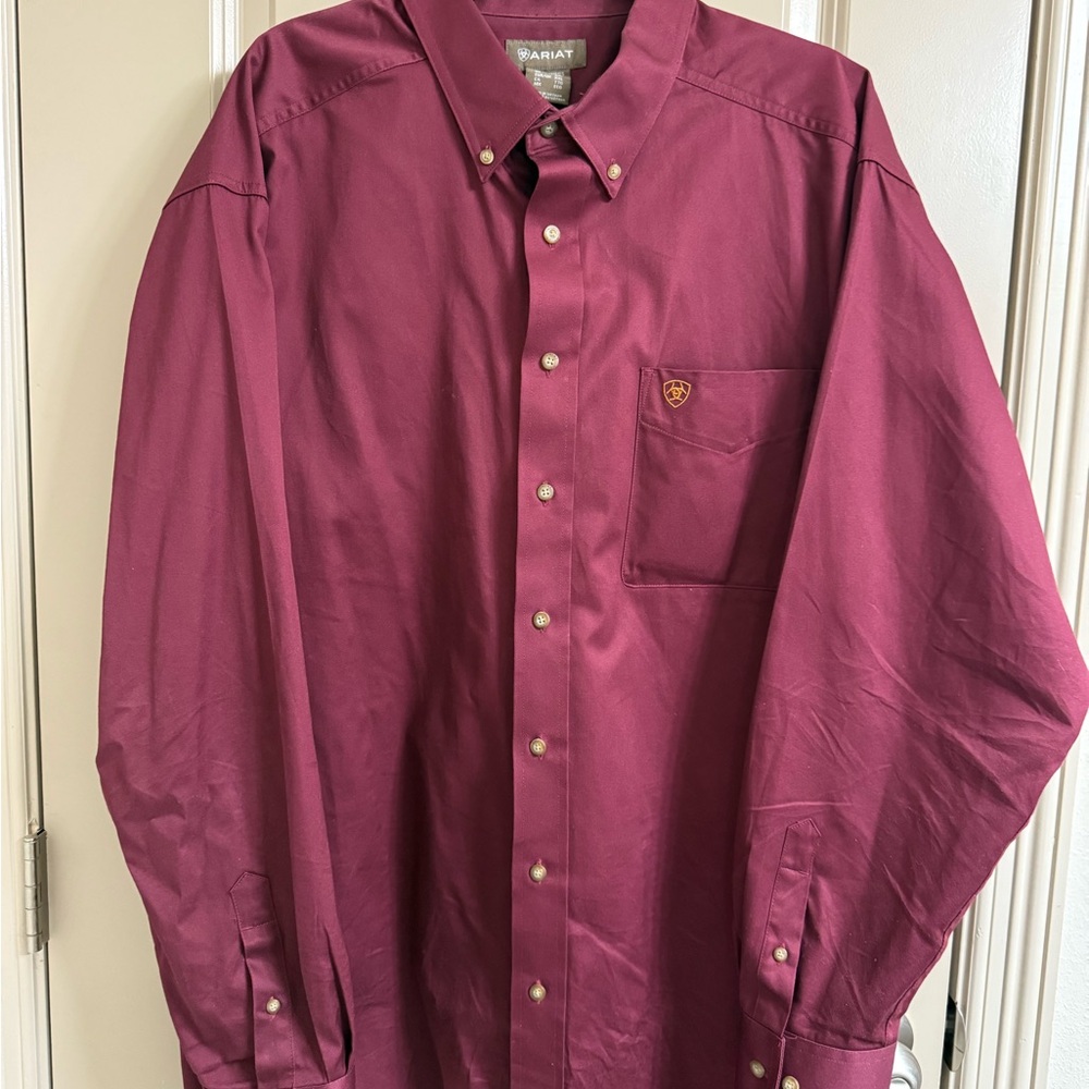 Ariat Men's Deep Burgundy Casual Shirt